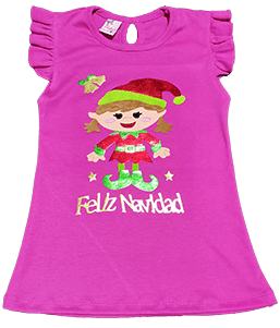 Polos Rojos de Navidad Para Niñas 5 Polos Navideños Para la Familia precio