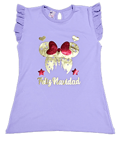 Polos para Niñas 4 POLOS MORADOS