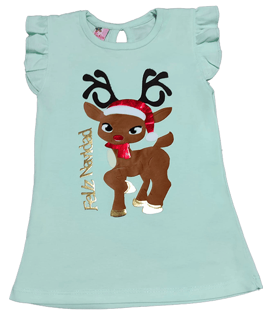 Polos Navideños 30 polos con diseños de navidad para niñas