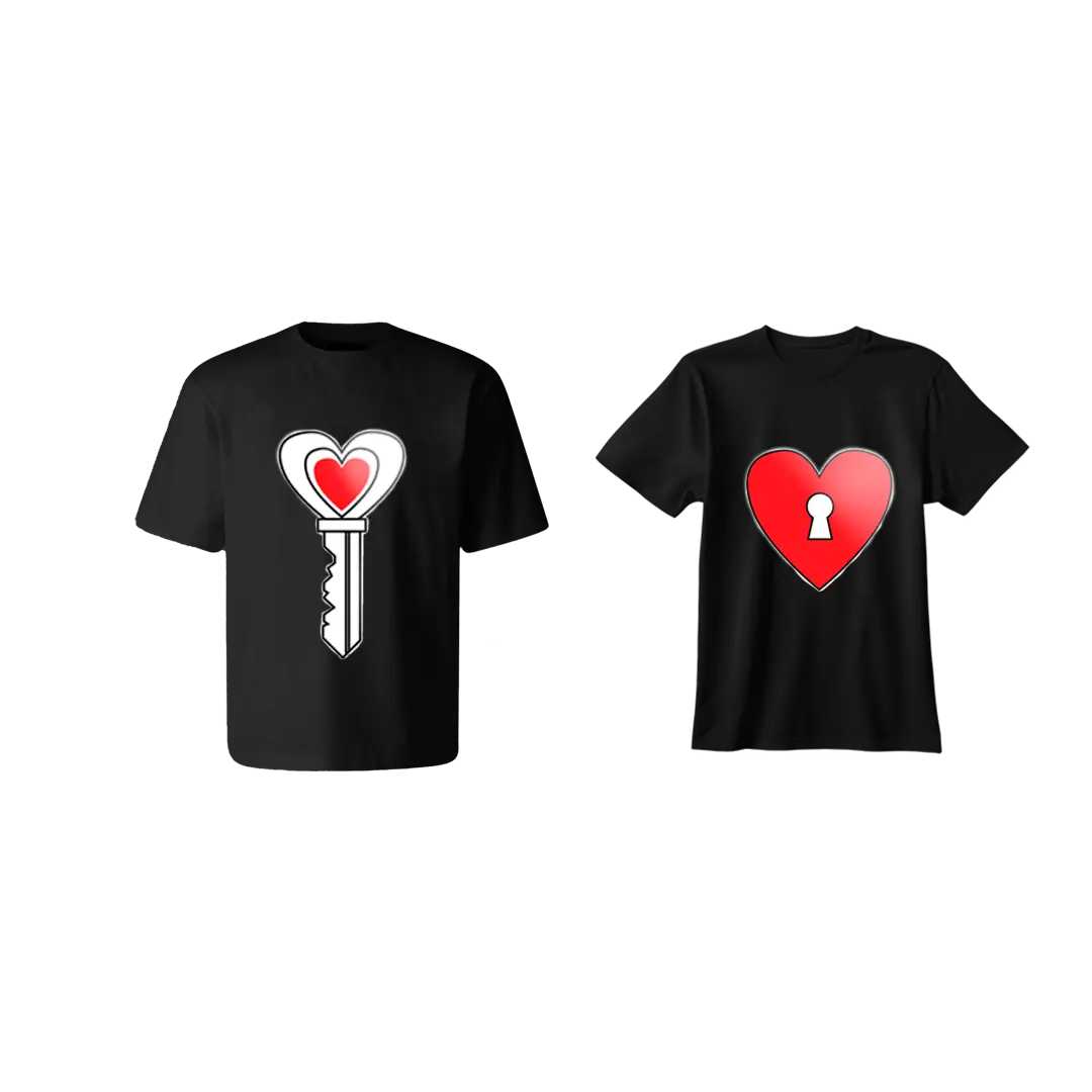 polos estampados para parejas