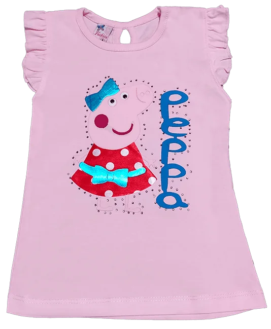Polos para Niñas 12 Polo Rosa de Peppa Pig para ninas en Peru envio a domicilio 1