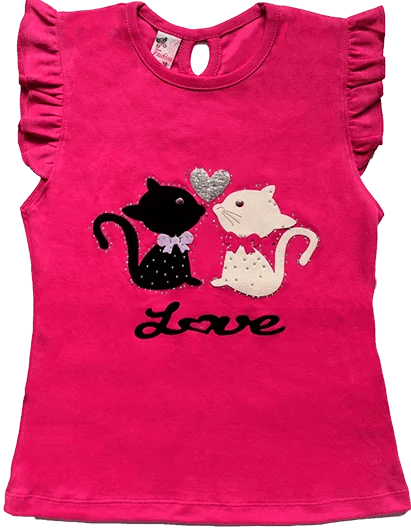 Polos para Niñas 9 Polo rosado para ninas con dibujos en lima 1