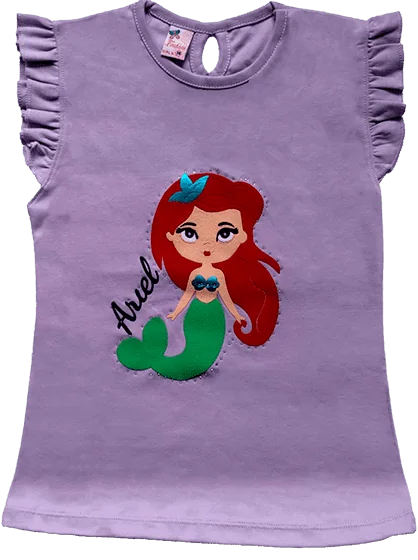 Polos para Niñas 11 Ropa de la Princesa Ariel Para Ninas en Lima Peru precio 1